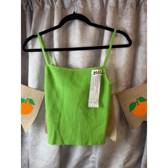 LA Hearts Light Green Camisole Ribbed Crop Top XS - Picture 4 of 7